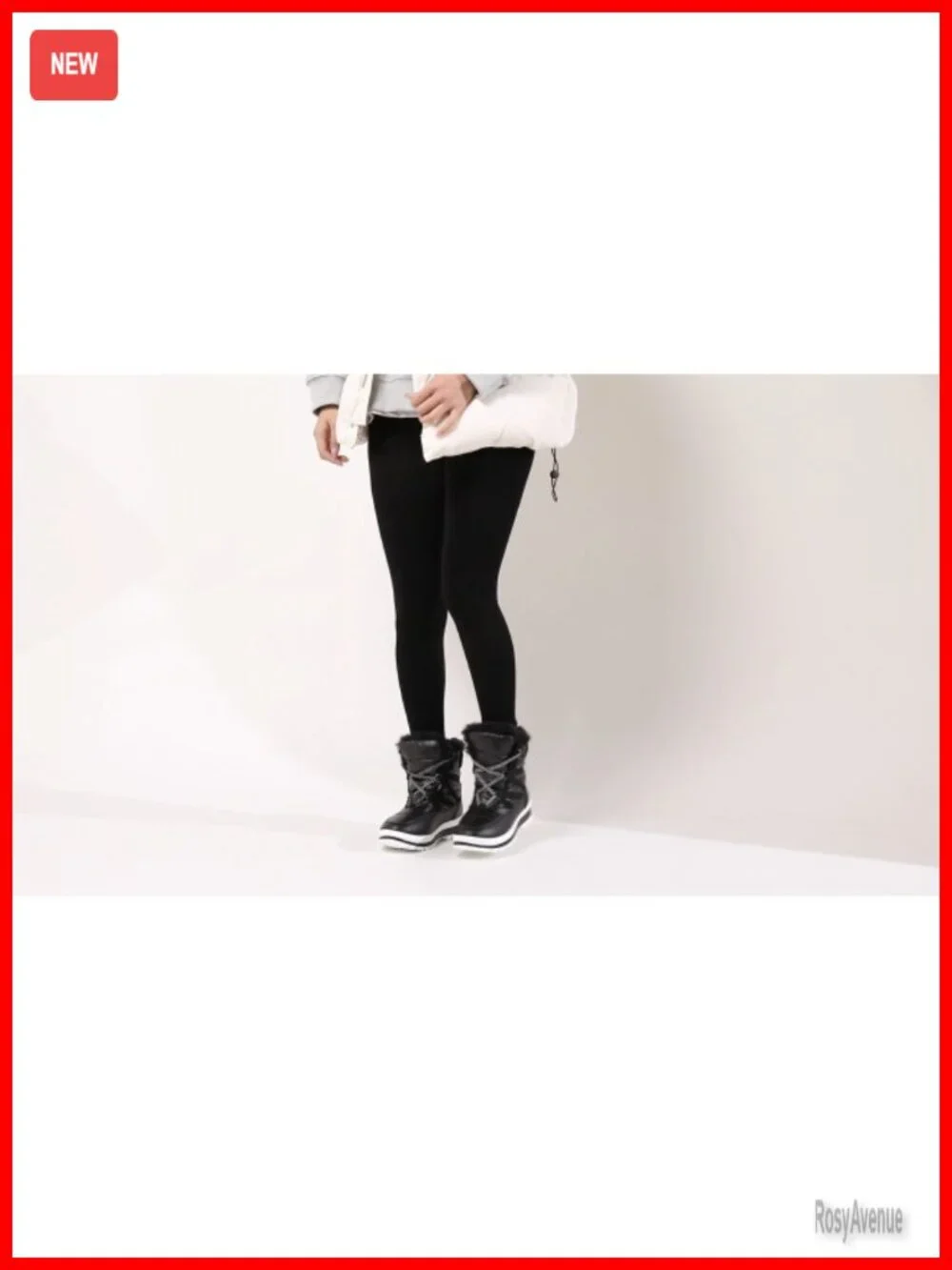 Warm Fur Lined Mid-Calf Winter Snow Boots Waterproof Non-slip Lace Up Combat